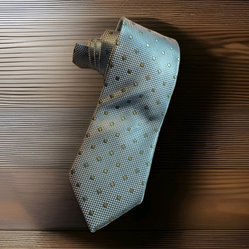 ZODIAC Florentine Brand Necktie Blue Geometric 58x4"‎ Silk Tie  1518